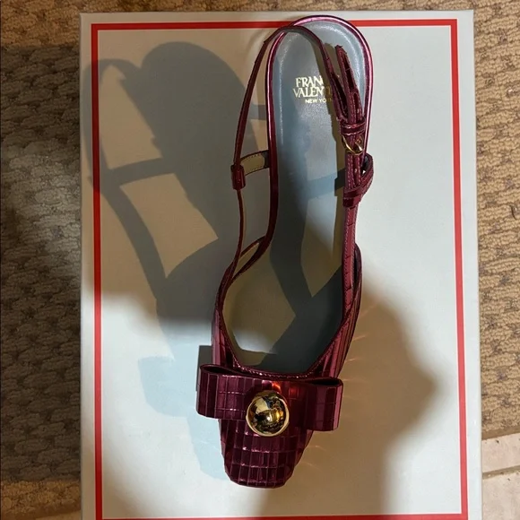 Frances Valentine Women's Pink Raquel Disco Slingback Pump Heel Shoes Sz 8 NWB - Picture 4 of 4